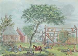 在1810-15号的Ile de la Reunion建造房屋 作者 让·约瑟夫·帕图·德·罗斯蒙特